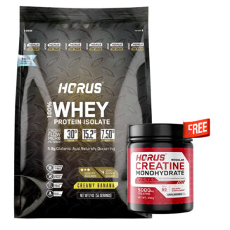 Horus Whey Protein Isolate Creamy Banana Flavour  2KG ( 55 Serving)