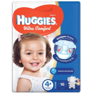 Huggies Diapers Size (4+) 10-16 Kgs 16 Diapers
