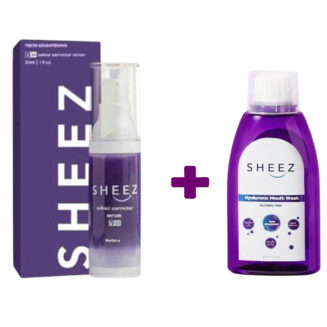 Sheez Color Corrector Serum + Hyaluronic Mouth Wash Package