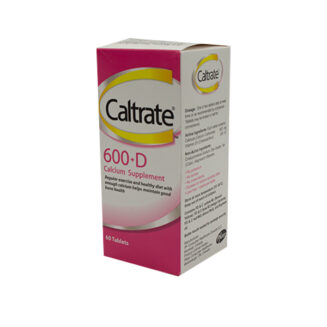 Caltrate 600 Mg Calcium Suppliment With Vitamin D 60 Tablet