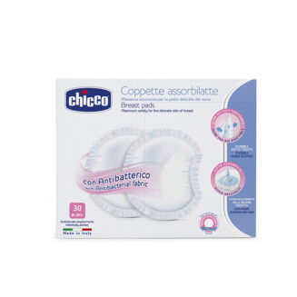 Chicco Antibacterial Breast Pads, 30 Pieces