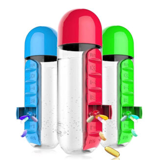 Pill And Vitamin Organizer Water Bottle