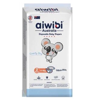 Aiwibi Baby Diapers Size (2) 4-8 Kgs 52 Diapers