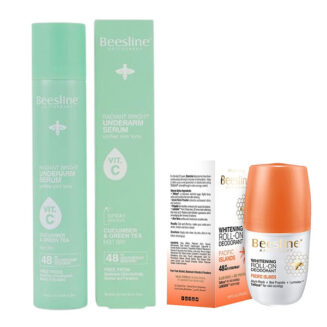Beesline Underarm Serum Cucumber And Green Tea And  Whitening Deodorant Pacific Islands Package