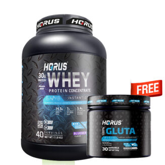 Horus Whey Protein Concentrate Bluberry Flavor 1.6 KG ( 40 SERVING )