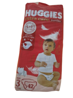 Huggies Diapers Size (3) 4-9 Kgs 42 Diapers