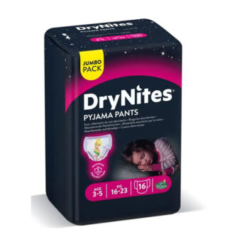 Huggies DryNites Pants Jumbo for Girls, 3-5 years ,16-23 Kg, 16 Pieces