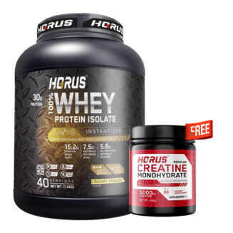 Horus Whey Protein Isolate Creamy Banana Flavour 1.4KG  ( 40Serving )