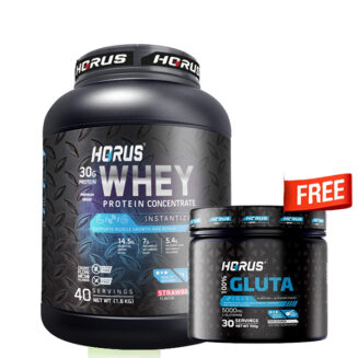 Horus Whey Protein Concentrate Strawberry Flavor 1.6 KG ( 40 SERVING )