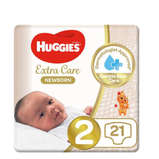 Huggies Extra Care Diapers Size (2) 4-6 Kgs 21 Diapers