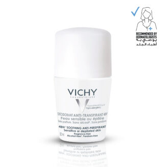 Vichy Anti Perspirant Sensitive Or Deplilated Skin Roll On Deodorant 50Ml