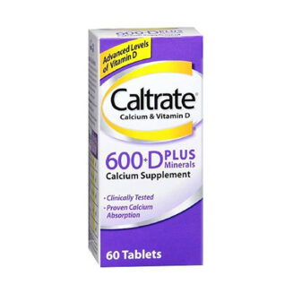 Caltrate 600 Mg Calcium, Vitamin D Plus Minerals 60 Tablet