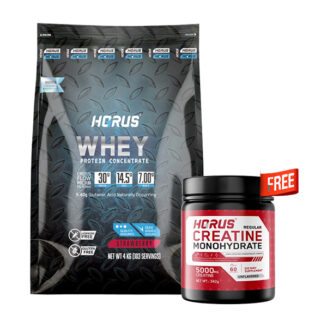 Horus Whey Protein Concentrate Strawberry Flavor 4 KG ( 103 SERVING )